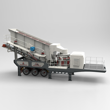 Crusher mobile portatile per rifiuti di cemento e rocce: impianto di frantumazione in granito, calcare, basalto con frantumazione a cono montato su ruote
