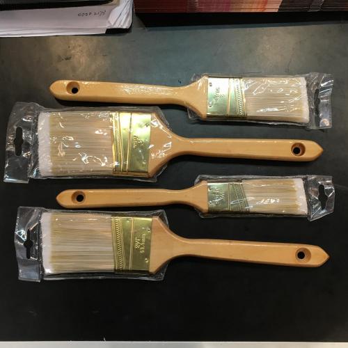 Brosse à peinture plate Hanlde en bois PET Filament