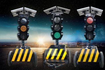 Mobile Solar Traffic Signal Light