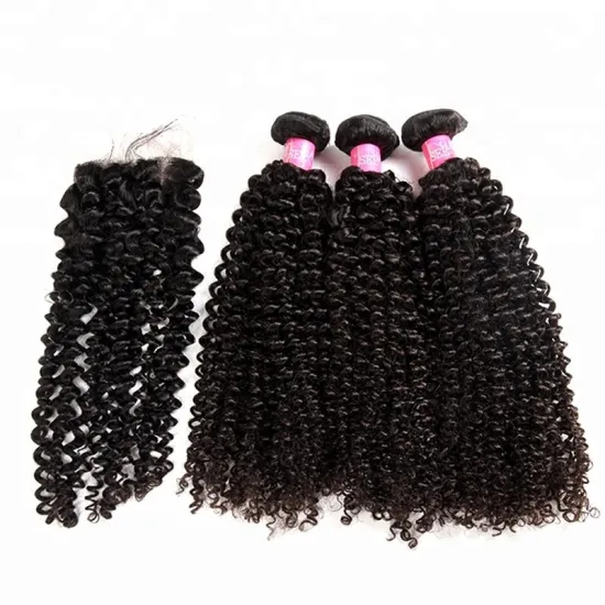 ISEE Brazilian Hair Vendors Wholesale 10A Top Virgin Jerry Curl Human Hair Weave Extensions Cut From Young Girls