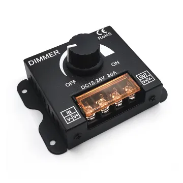 12V/24V 30A LED Strip Light Dimmer Brightness Adjuster with Rotary Switch