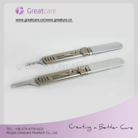 stainless steel surgical safety scalpel