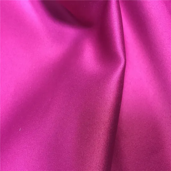 Satin Polyester Elastane Blended Textile for Clothing