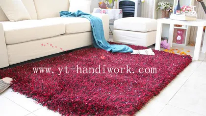 South Korean silk rug/rayon shaggy rugs/artifical silk/viscose rugs