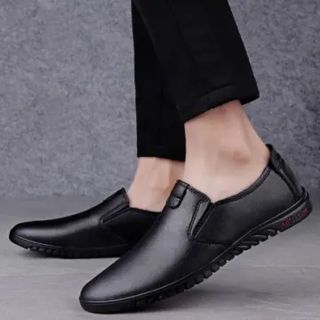 Non-Slip, Wear-Resistant Rubber Outsole Leather Office Men's Dress Shoes: High-Quality Slip-On Formal Footwear