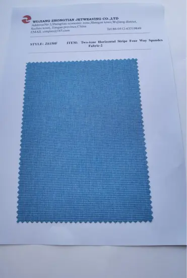 Two-tone Horizontal Stripe Four Way Spandex Fabric-2