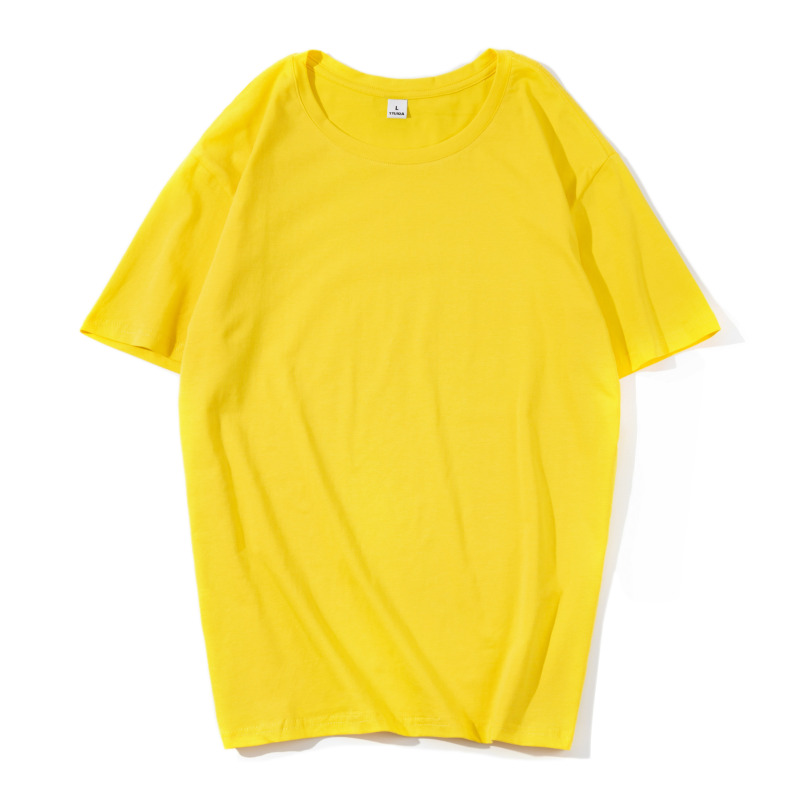 Unisex Plain 100% Cotton Women's Men's O-neck T-shirts