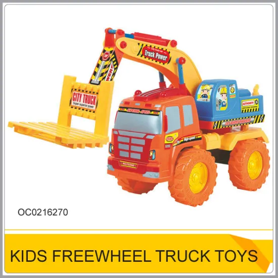 Plastic freewheel excavator transportation truck toy OC0216270