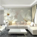 Beibehang Custom Wallpaper Magnolia Flower Background Mural High Quality 3D Living Room Bedroom TV Background walls 3d wallpaper