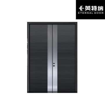 Custom Aluminum Panel Door with Weather-resistant Coating