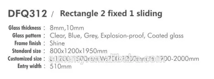 shower stall / 800mm shower screen / shower cabins