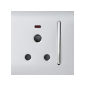 PA Series 1 Gang 15a Switched Socket