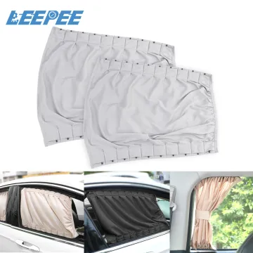 2pcs/Set Universal Car Side Window Sunshade Curtains Auto Windows Curtain Aluminum Alloy Car Curtain Sun Visor Blinds Cover