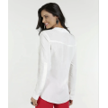 Camisa de oficina Tops de mujer Blusa con cuello en v de manga larga