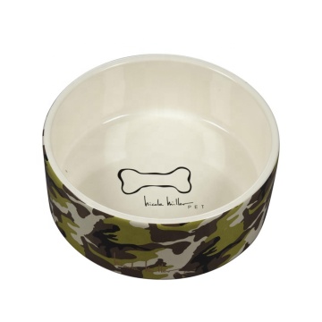 Ceramic Pet Bowl - Custom Printed Rounded Cat Dog Feeding Bowl for Promotion