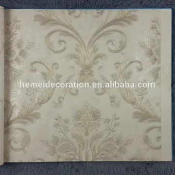Newest Damascus style wallpaper vinyl embossed wallpaper non-woven wallpaper
