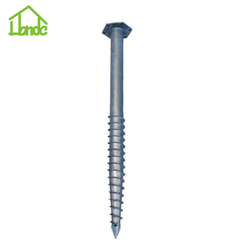 Ground Screw Anchor with Hex Flange