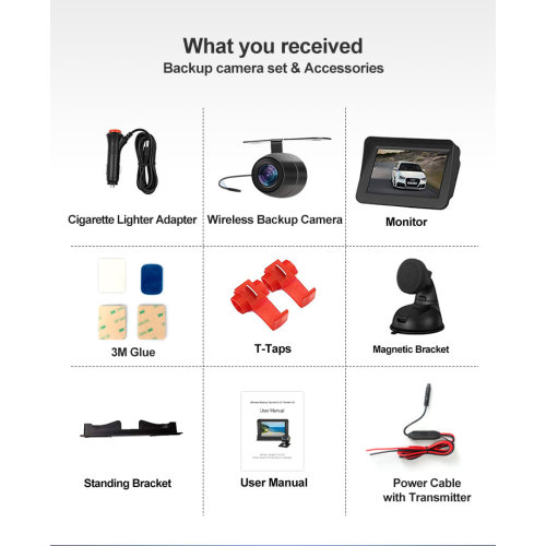Car Rear View Kit Waterproof and Night Vision