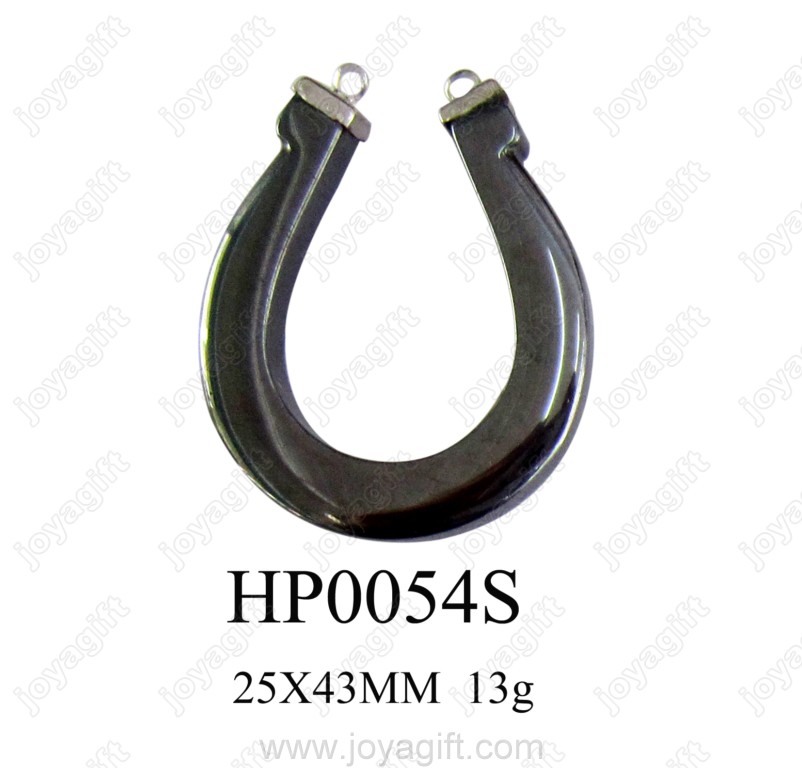 Hematite Horseshoe Pendant