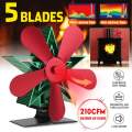 Christmas Tree Type Fireplace Fan 5 Blade Heat Powered Stove Fan Log Wood Burner Eco Friendly Quiet Fan Home Heat Distribution