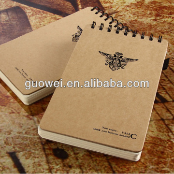 plastic cover spiral notebook