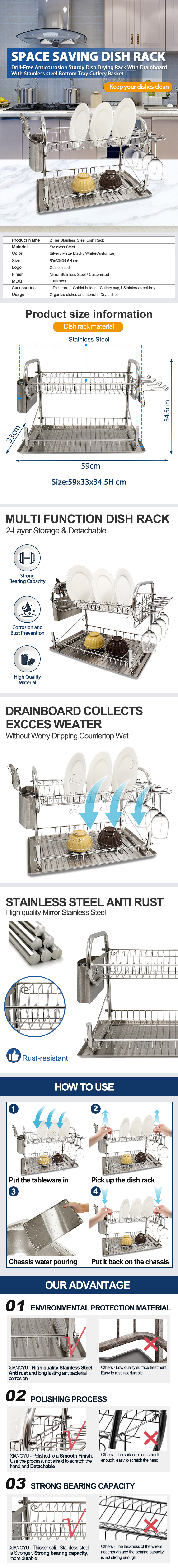 Stainless steel dish rack