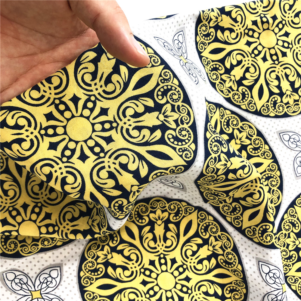 Rayon 45s Cercle Design Printed