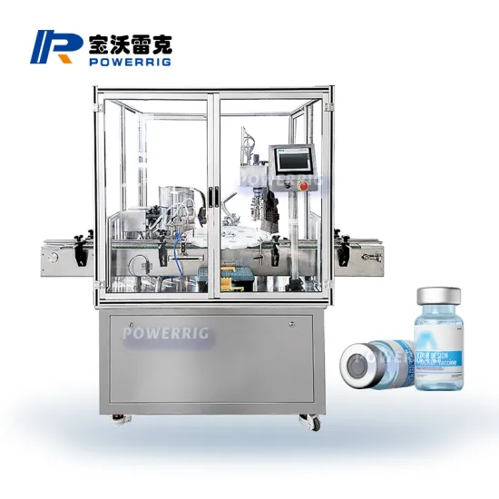 Automatic Glass Bottle Capping and Aseptic Auger Filler for Dry Powder Vial Filling Machine