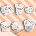 Caja de envasado de hamburguesas a prueba de aceite de cartón blanco de 230 g
