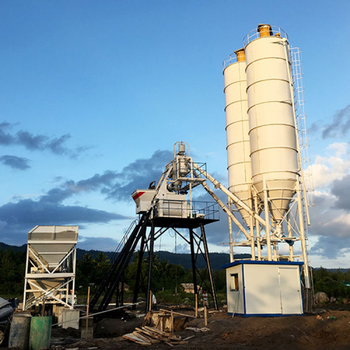 Planta de lotes de concreto de pequena capacidade HZS25