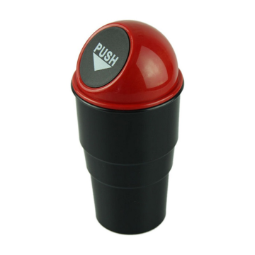 Car Accessories: Cup Shape Mini Bin with Lid - Car Garbage Can