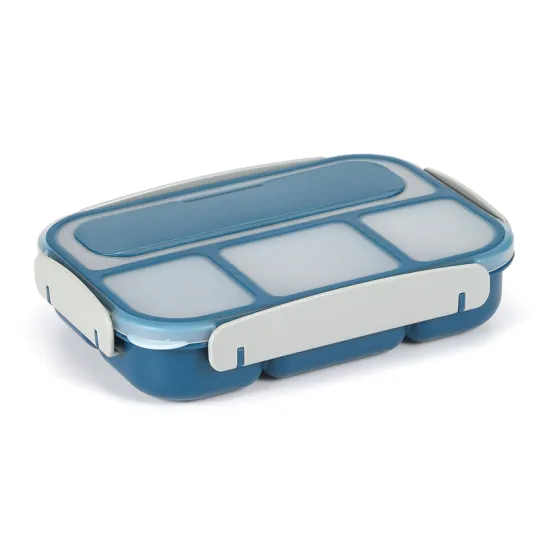 Insulated Bento Box: 4-Compartment Lunch Container with Silicone Lid - 2023 Edition