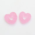 Supply 100pcs Heart Shaped Resin Charms Flat Back Keychain Decor Bracelet Necklace Decoration Beads Slime