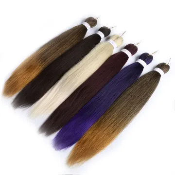 free sample Synthetic yaki ombre jumbo crochet pre stretched braiding hair  Extension ez prestretched braiding hair