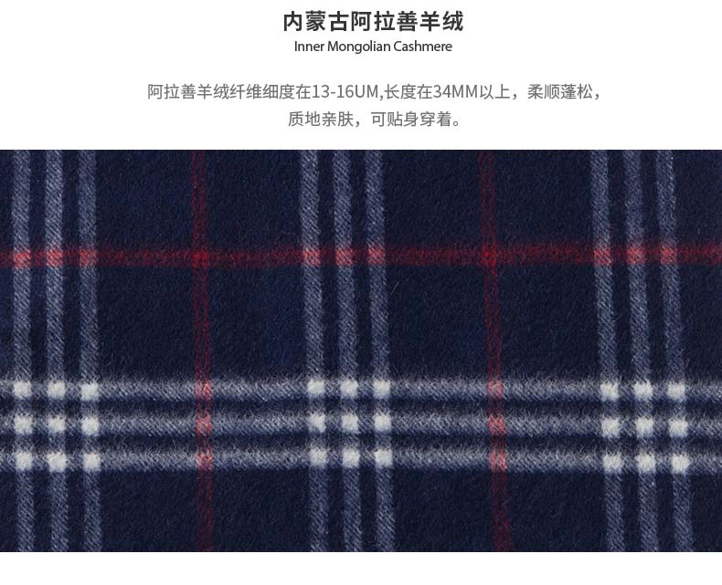 Unisex Plaids Cashmere Scarf -7