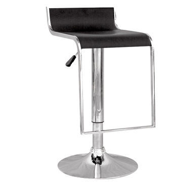 Bar Chair, Seat Height Adjustable, Steel with Chromed Base