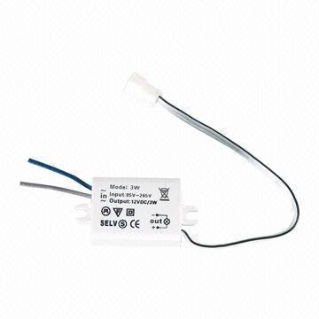 3W LED Power Supply, 37 x 27 x 22mm Dimensions, 90-265V AC Input Voltage