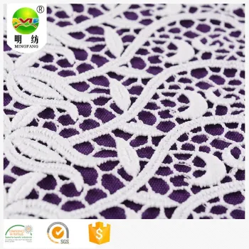 100 polyester evening dress lace embroidery fabric