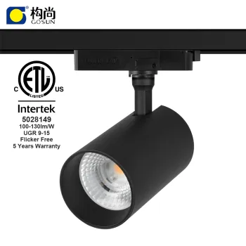 5-Year Warranty Aluminum Cover US Standard Anti-Glare Flicker-Free COB LED Track Light (15W-34W)