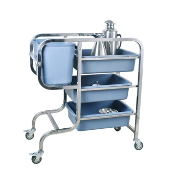Hot sale stainless steel hotel cleaning trolley