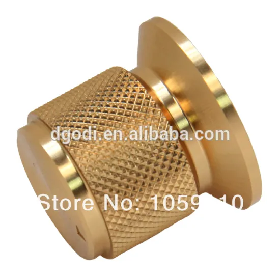 oem gold plated brass knurled knob for potentiometer, car audio knob