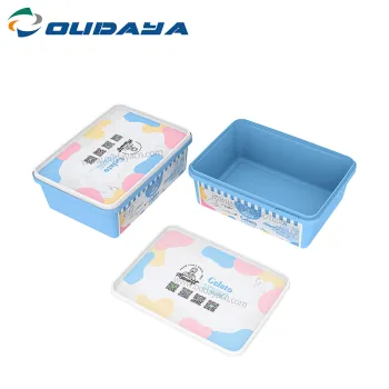 customized logo plastic ice cream boxes