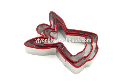 3 pcs angel-shaped stainless steel cookie tools cookie cutter set