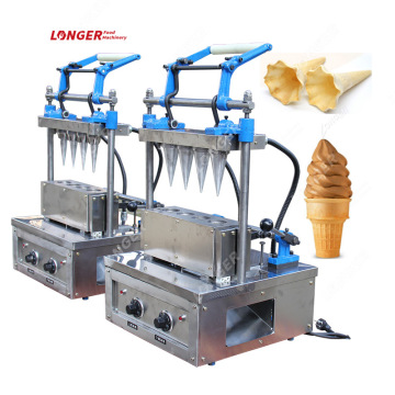 4 Heads Automatic Sugar Cone Molding Machine for Rolled Ice Cream