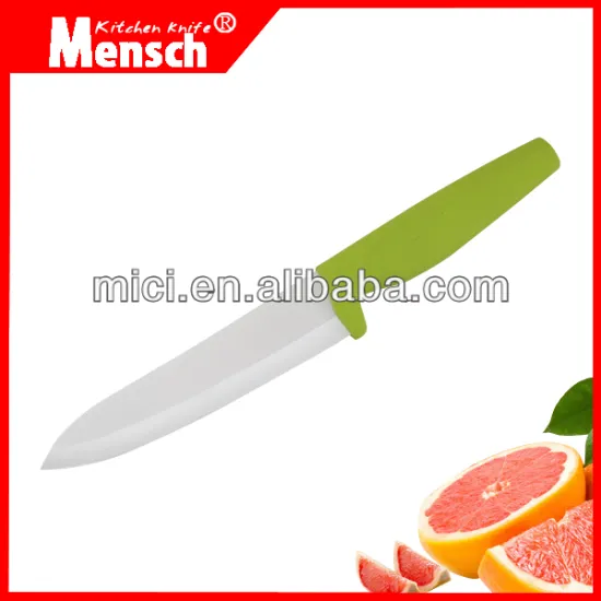 Wholesale professional 6 inch kitchen ceramic knife set with green handle