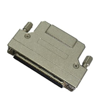 1.27mm Series Shielded Backshell Kits 68P Straight Exit With Spring Latchs and Connector IDC Molded Ribbon Type