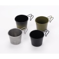 350ml portable vintage stainless steel camping cup