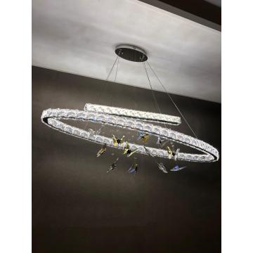 Decoración residencial lobby de hotel de lujo lámpara de araña personalizada