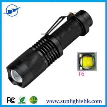 5 modes adjustable zoomable mini portable pocketable handhold manual rechargeable led flashlight torch