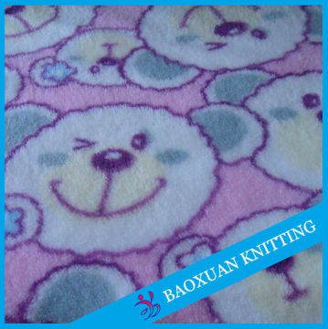 animal printed brushed coral fleece baby blanket fabric